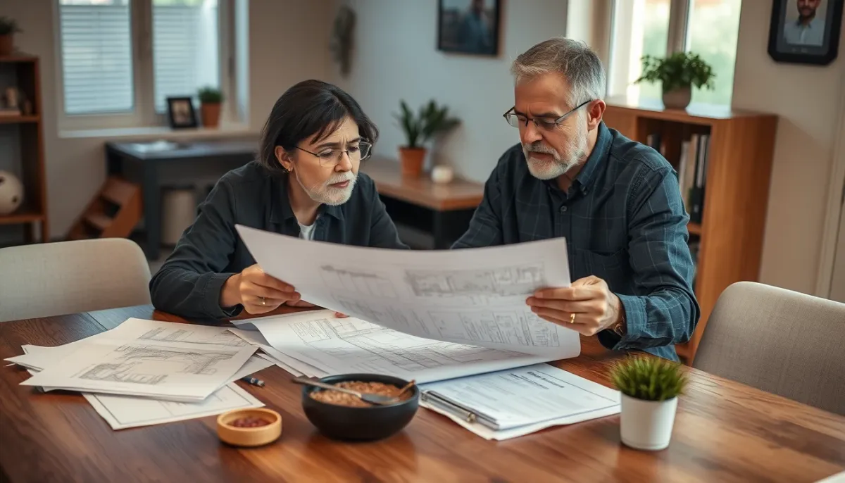 Propriétaire et conseiller discutant d'un projet de rénovation de fenêtres