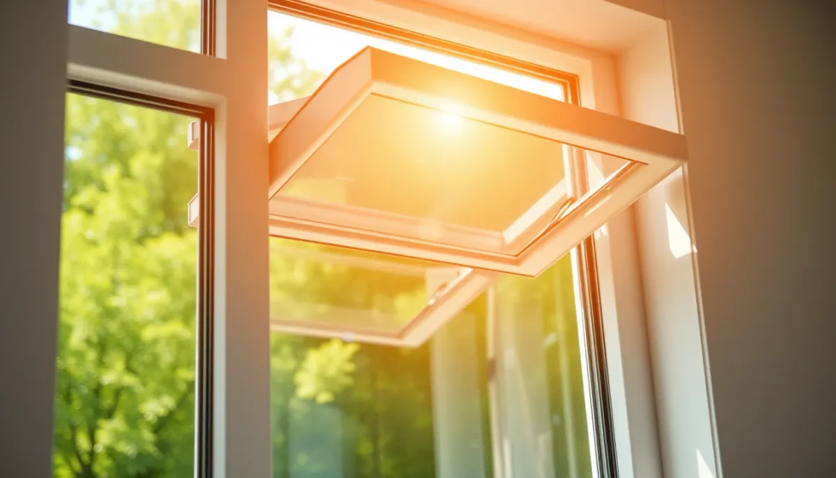 Fenêtre double vitrage avec grille de ventilation ouverte pour éviter la condensation